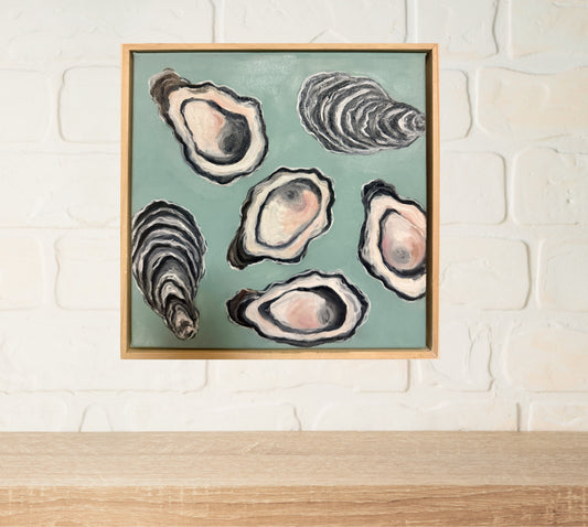Oysters on Seaglass