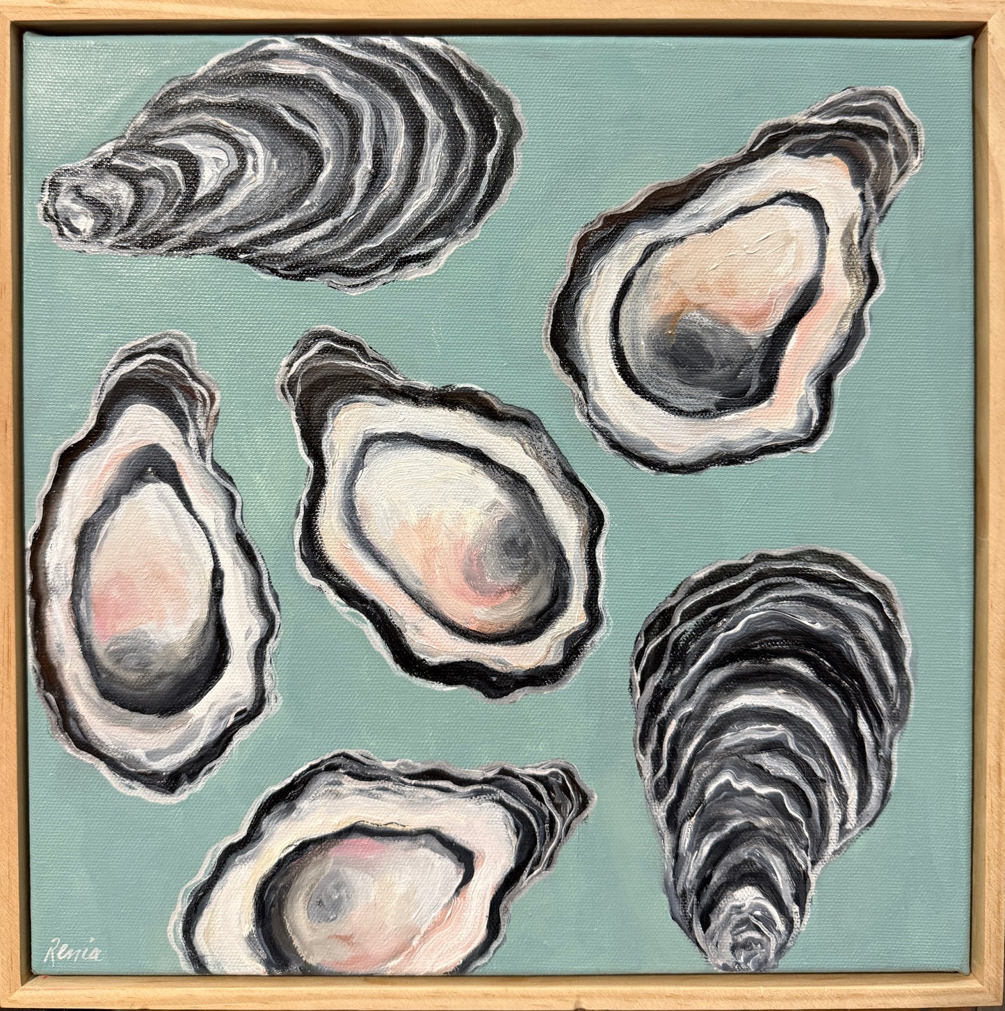 Oysters on Seaglass