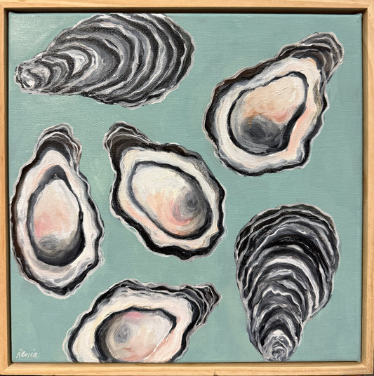 Oysters on Seaglass