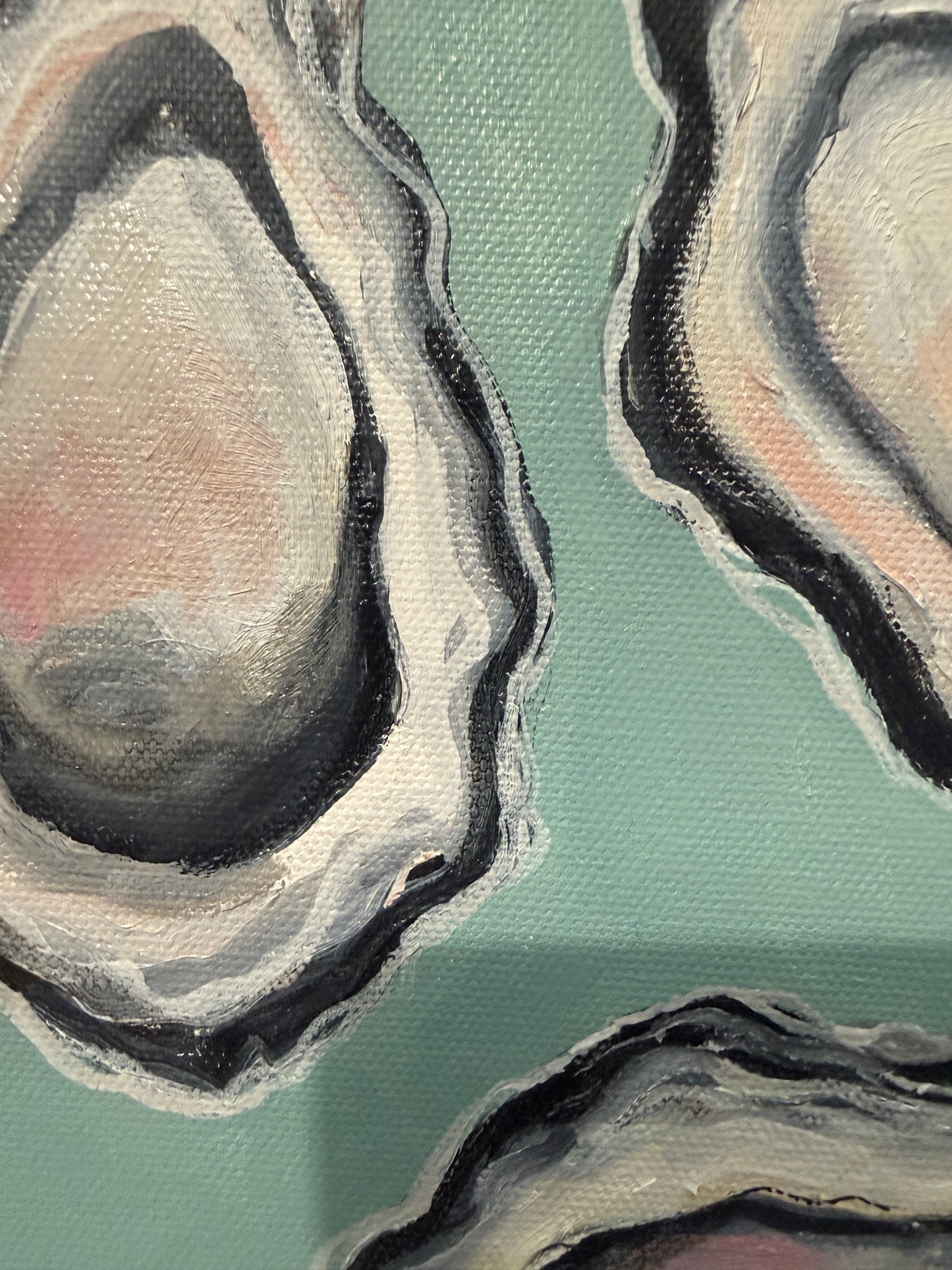 Oysters on Seaglass