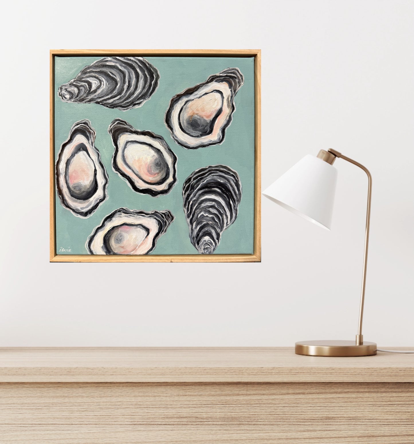 Oysters on Seaglass